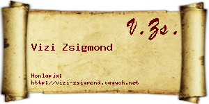 Vizi Zsigmond névjegykártya