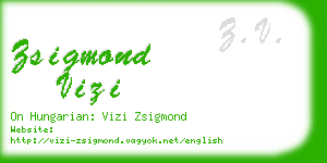 zsigmond vizi business card